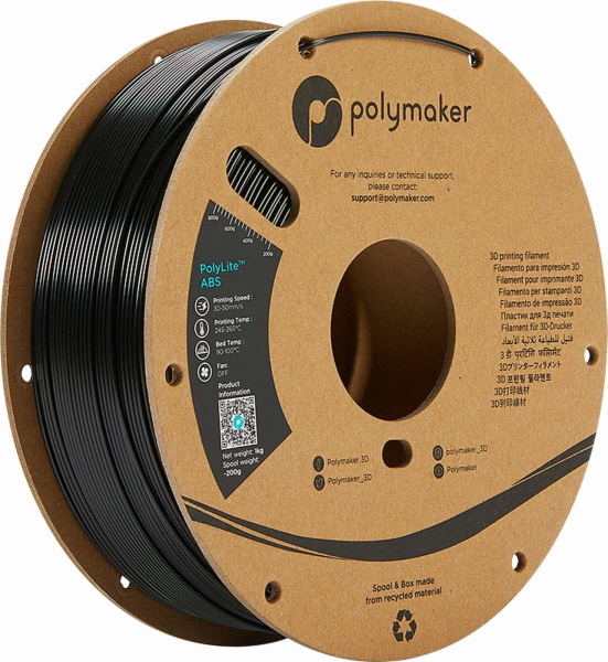 PolyMaker ABS (PolyLite) Schwarz 1,0kg 1,75mm