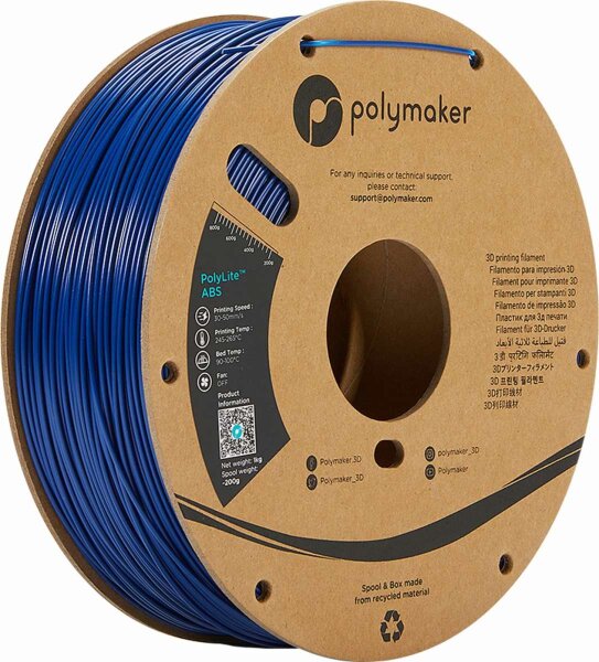 PolyMaker ABS (PolyLite) Blau 1,0kg 1,75mm