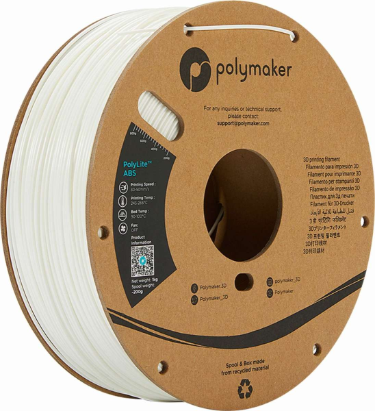PolyMaker ABS (PolyLite) Weiß 1,0kg