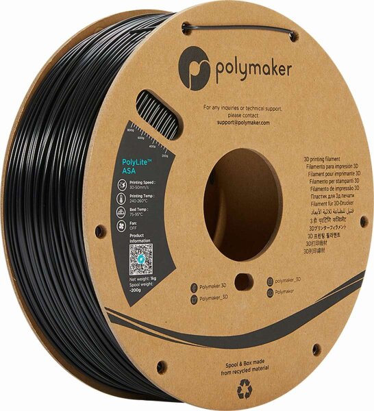 PolyMaker ASA (PolyLite) Schwarz 1,0kg