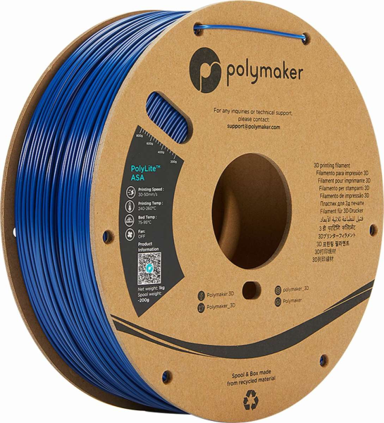 PolyMaker ASA (PolyLite) Blau 1,0kg 1,75mm