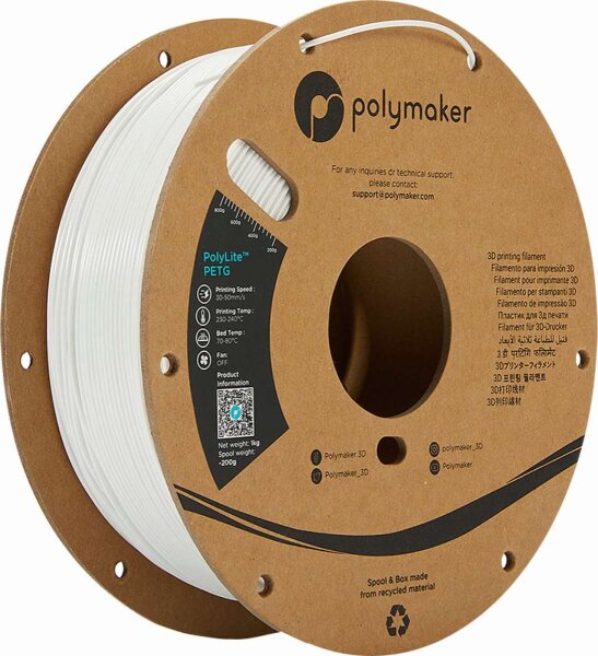 PolyMaker PETG (PolyLite) Weiß 1,0kg 1,75mm