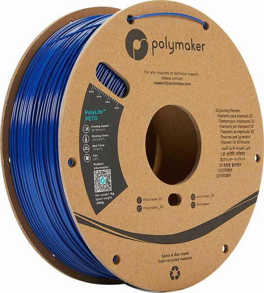 PolyMaker PETG (PolyLite) Blau 1,0kg 1,75mm