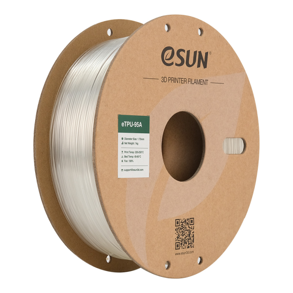 eSUN 3D eTPU 95A Klar 1,0kg 1,75mm