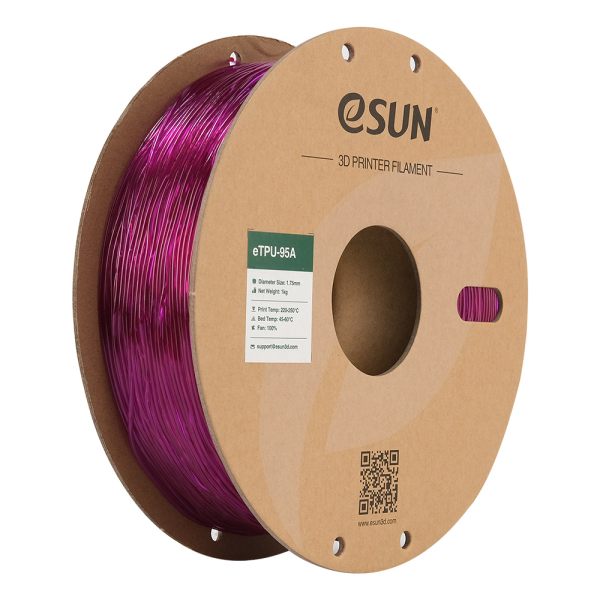eSUN 3D eTPU 95A Transparent Lila 1,0kg 1,75mm