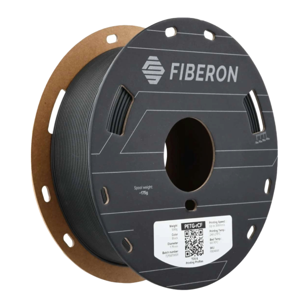 Polymaker Fiberon PETG-rCF08 Schwarz 1,75 mm 0,5kg