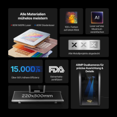 xTool F2 Ultra 60W & 40W Laser (Dual) + Förderband