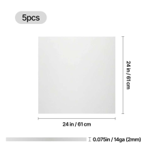 xTool MetalFab 61 cm x 61 cm x 0,2 cm 1060 Aluminiumblech (5er-Pack)