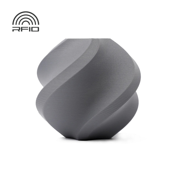 Bambu Lab PLA Matte Aschgrau (11102) 1kg 1,75 mm ohne Spule / Refill