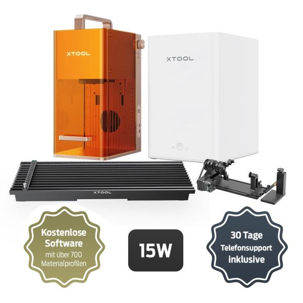 xTool F2 15W Dioden-Dual-Lasergravierer Deluxe Bundle